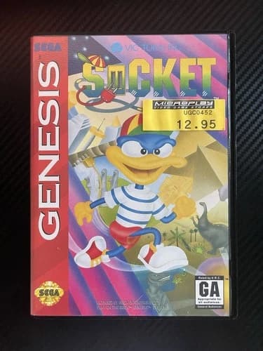 Socket (Sega Genesis, 1993) CIB Complete W/ Manual