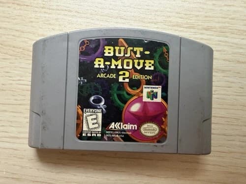 Bust-A-Move 2 Arcade Edition for Nintendo 64 N64 Game Cartridge Tested Pre-owned