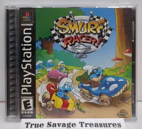 Smurf Racer (Sony PlayStation 1, PS1 2001) CIB, Black Label, PS, PS1