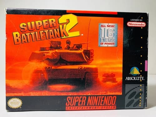 Super Battletank 2 in Box With Manual (SNES, 1994) Authentic, Tested