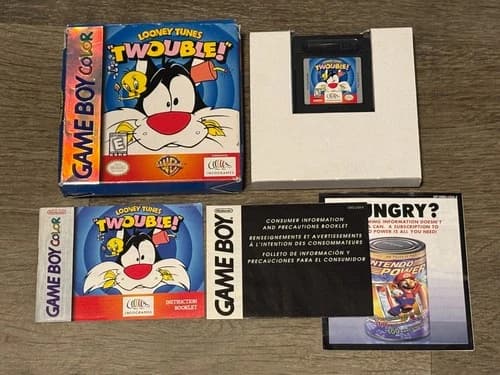 Looney Tunes Twouble Nintendo Game Boy Color Complete CIB Authentic