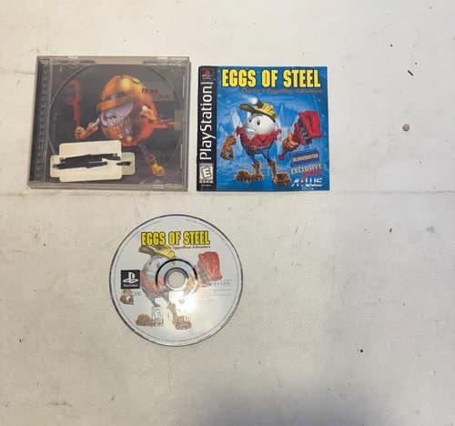 Eggs of Steel Charlie's Eggcellent Adventure Sony PlayStation 1 PS1 Complete CIB