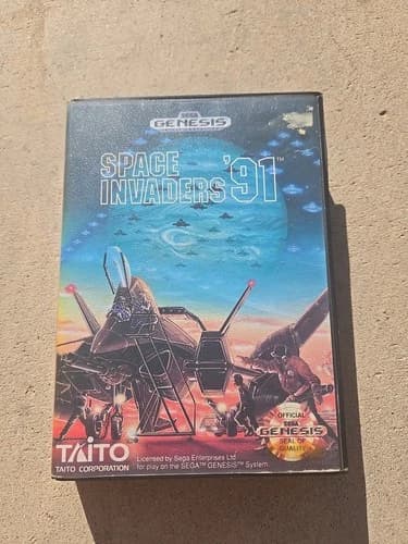 Space Invaders '91 (Sega Genesis, 1991) Complete w/Manual - Tested and Works