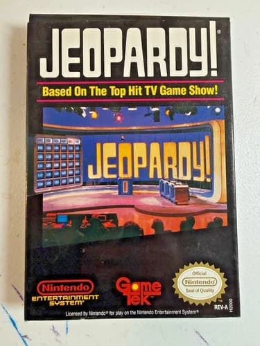 Nintendo Jeopardy! 80's NES Video Cartridge with Box and Manual