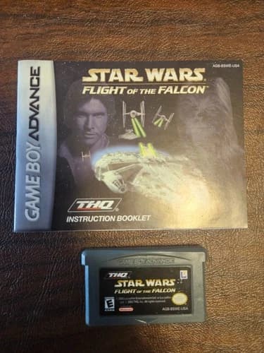 Used Game Boy Advance Star Wars Flight of the Falcon Game and Instruction Bookle