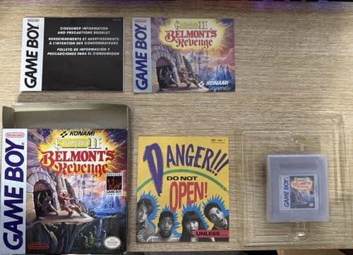 Castlevania II 2 Belmont's Revenge Nintendo Game Boy 1991 Box Manual Game