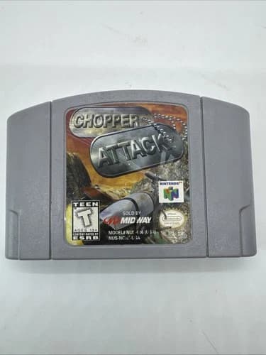 Chopper Attack Nintendo 64 N64 Tested Working Authentic OEM