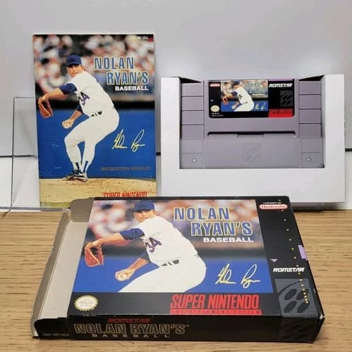 Nolan Ryan’s Baseball SNES Super Nintendo CIB Complete Excellent