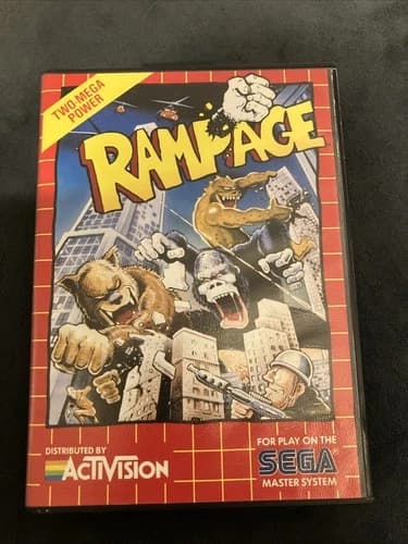 Rampage Sega Master System CIB Complete With Manual Case including hang tag