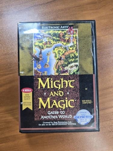 Might and Magic: Gates to Another World (Sega Genesis, 1991) CIB Manual Tested