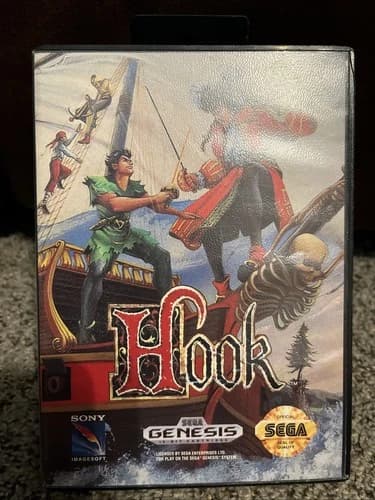 Hook (Sega Genesis, 1992) Game Cart, See Description