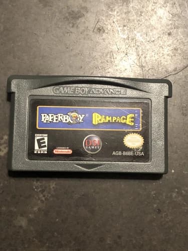 Paperboy/Rampage (Nintendo Game Boy Advance, 2005) tested, working!