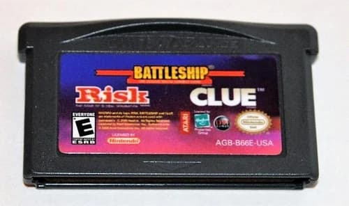 RISK/BATTLESHIP/CLUE NINTENDO GAMEBOY ADVANCE SP GBA