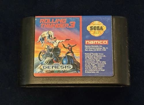 Sega Genesis Rolling Thunder 3 Cartridge Authentic, Tested, Working