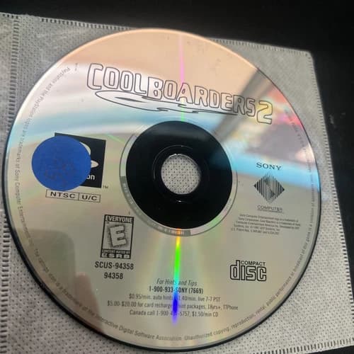 🔥 Cool Boarders 2 (PlayStation 1 PS1, 1997) GH. Mint Disc Only! See Description