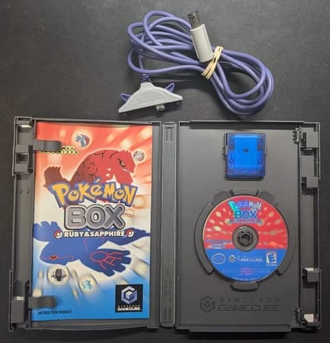 Pokemon Box: Ruby and Sapphire (USA, Gamecube) with Manual, Memory Card, Cable