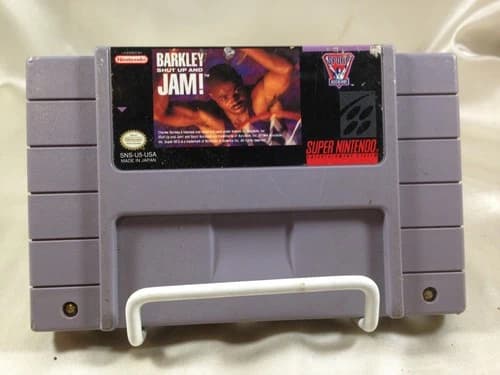 Nintendo SNES Game Cartridge Charles Barkley Shut Up and Jam NBA