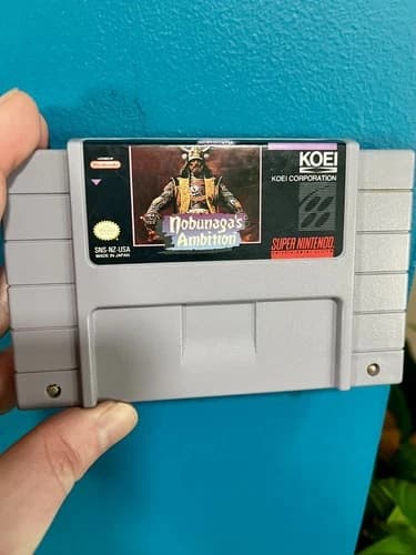 Nobunaga's Ambition Super Nintendo SNES Vintage Game Cartridge, Tested