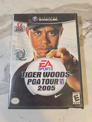 Tiger Woods PGA Tour 2005 Nintendo GameCube GC - COMPLETE CIB - 2 Discs Tested