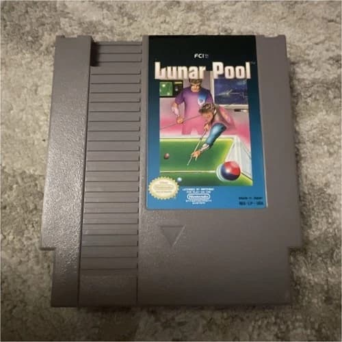 FCI Lunar Pool Nintendo NES Game Cartridge Sports Pool Genre NTSC-U/C US Canada