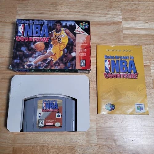 Kobe Bryant in NBA Courtside N64 Nintendo 64, 1998 CIB w Manual – Tested