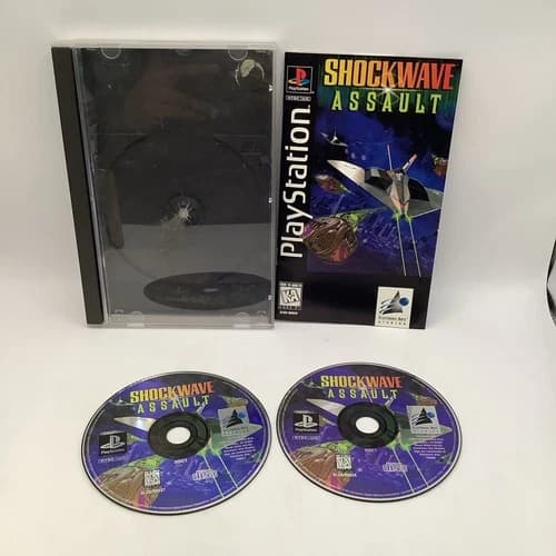 Playstation 1 PS1 Shockwave Assault Long Box CIB Complete Case Original Inserts