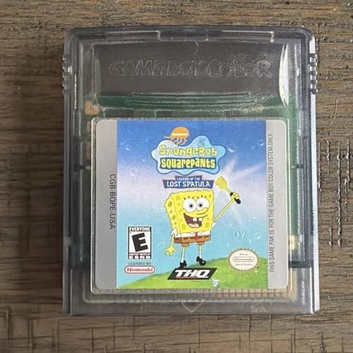 SpongeBob Squarepants Legend of the Lost Spatula-Game Boy Color- Tested & Works