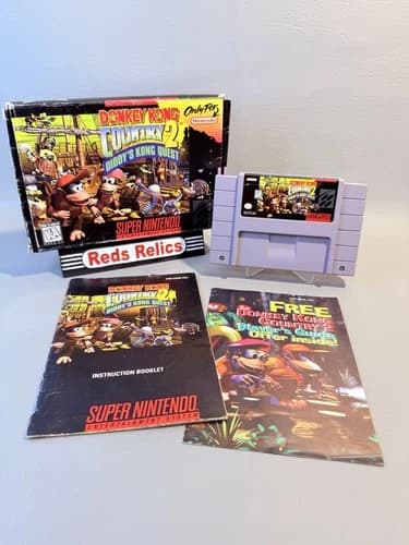 Donkey Kong Country 2 Diddy's Kong Quest (Super Nintendo 1995) SNES CIB Complete