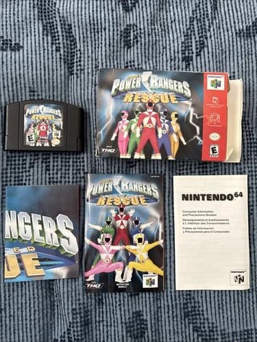 Power Rangers Lightspeed Rescue Nintendo 64 N64 CIB Complete Authentic - Tested