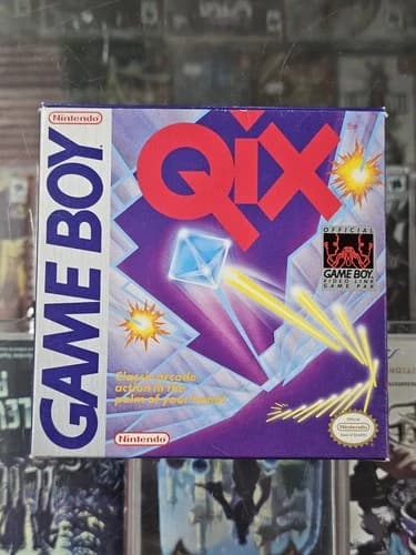 Qix (Nintendo GameBoy, 1990) Complete CIB Game Box Manual Authentic GB