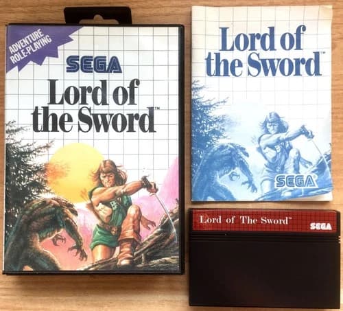 LORD OF THE SWORD COMPLETE SEGA MASTER SYSTEM NTSC USA CIB Original Packaging Game - Good Condition