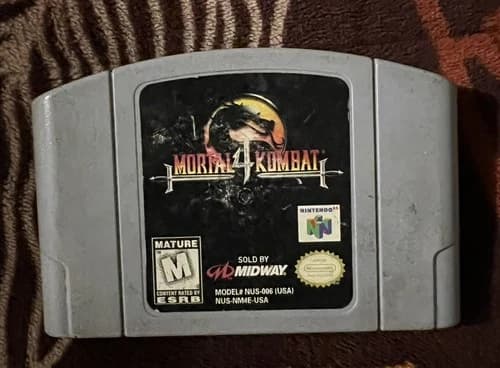 Mortal Kombat 4 Game Cartridge Nintendo N64 Game Working Rough Shape Authentic