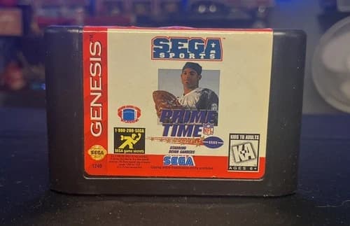 Deion Sanders Prime Time NFL Football Sega Genesis Cartridge Only Tested,Working