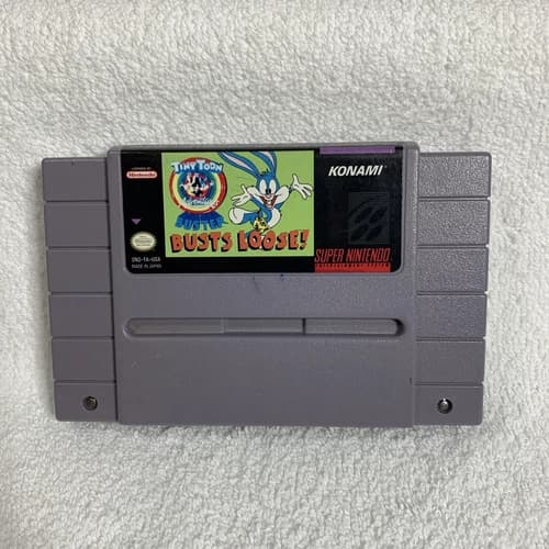 Tiny Toon Adventures: Buster Busts Loose (Super Nintendo, SNES) Game Only Tested