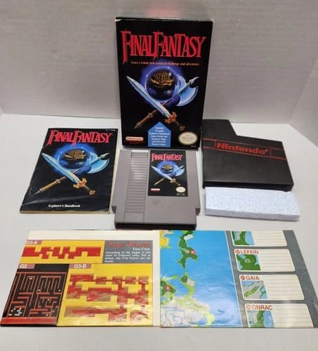 Final Fantasy Nintendo Entertainment System NES Complete In Box Authentic 1990