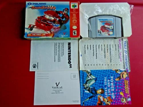 Polaris SnoCross (Nintendo 64 N64 2000) Complete CIB Vatical Registration NICE!
