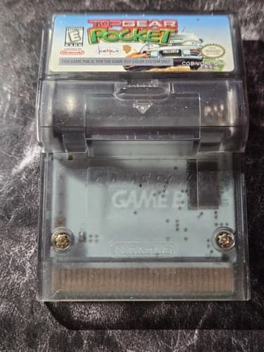 Top Gear Pocket Game Boy Color Loose Rumble Works With Battery Cover Tested