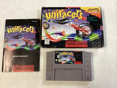 Uniracers (SNES, 1994) CIB Manual Tested Good Condition