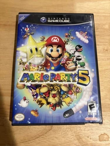 Nintendo Mario Party 5 GameCube 2003 CIB CASE MANUAL TESTED