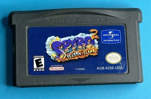 Spyro 2 Season Of Flame Nintendo Gameboy Advance USA Cartridge AGB-A2SE-USA