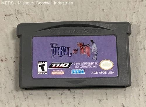 THQ The Pinball Of The Dead Video Game For Nintendo GameBoy Advance
