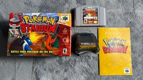 Pokemon Stadium - Nintendo 64 (N64) | CIB Complete in Box WORKS! w/ Transfer Pak