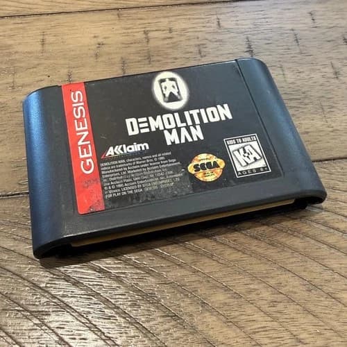 Demolition Man (Sega Genesis, 1995) Authentic Game Cartridge