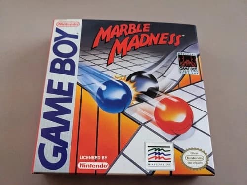 Nintendo Gameboy Game Marble Madness Box/ Manual/ Cart- Authentic