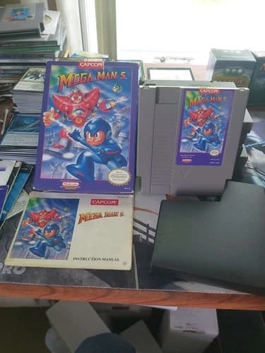 Nes Mega Man 5 With Box And Manual