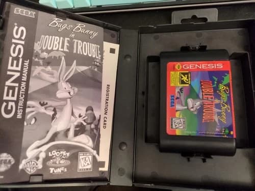 Bugs Bunny Double Trouble - Genesis - Complete in Box CIB w/ Reg Card - Tested