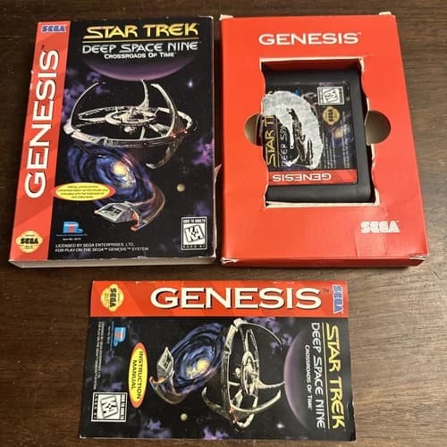 Star Trek Deep Space Nine Crossroads Of Time (Sega Genesis) Complete - Authentic