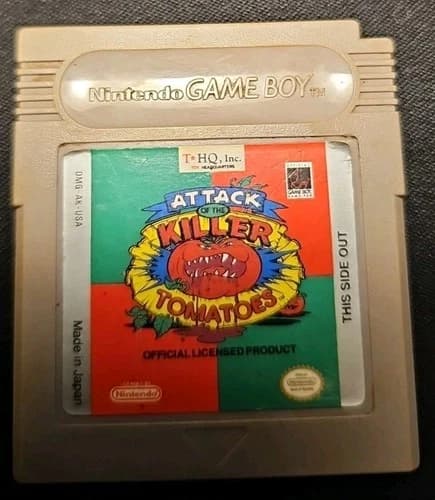 Attack of the Killer Tomatoes – Nintendo Game Boy (1991) – Authentic, Tested