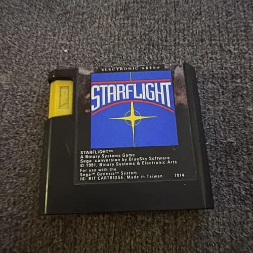 Starflight (Sega Genesis, 1991) Cartridge Only Tested Authentic Electronic Arts