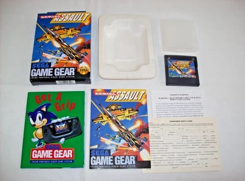 Aerial Assault Sega Game Gear Complete Box Manual Tray Authentic 1992 CIB US